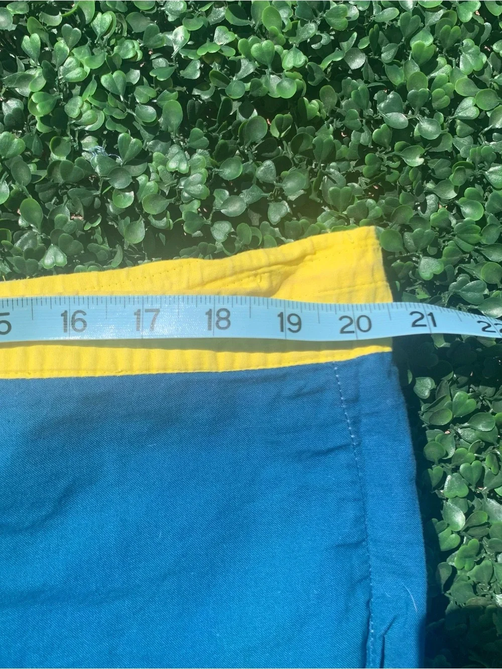 Vintage vibrant colorblock cotton swim trunks - needs elastic repair